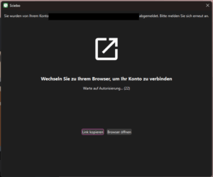 Screenshot Sciebo