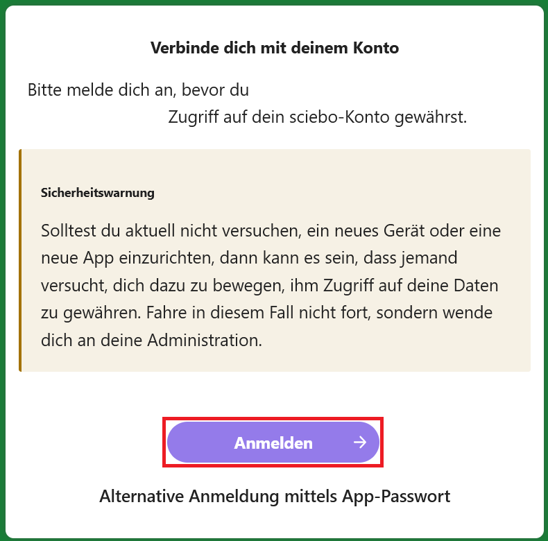 Screenshot Sciebo