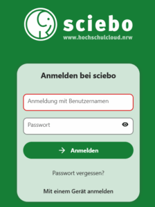 Screenshot Sciebo