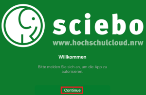 Screenshot Sciebo https://hochschulcloud.nrw/
