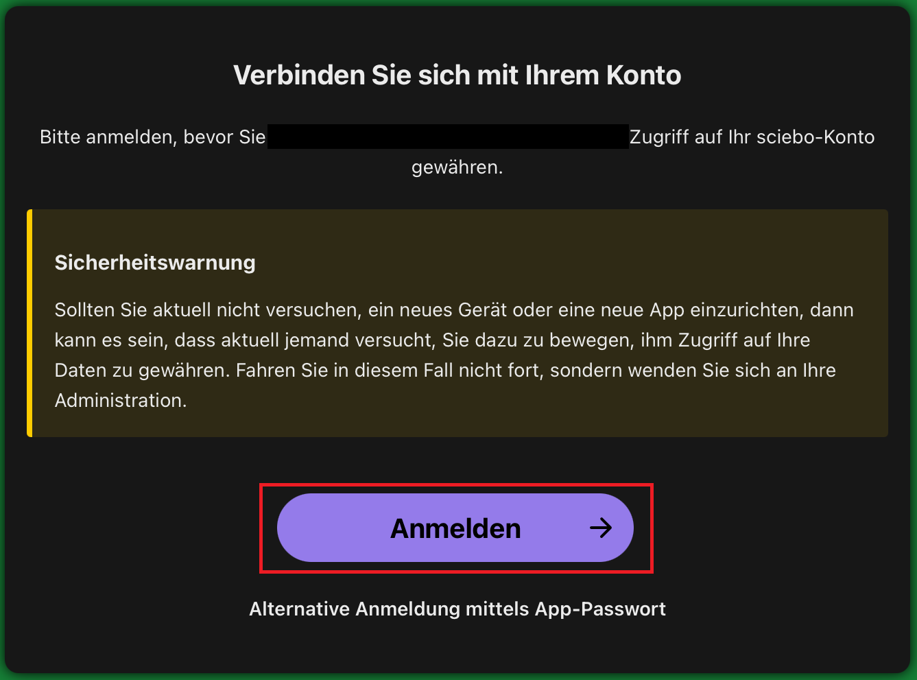 Screenshot Sciebo