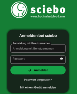 Screenshot Sciebo