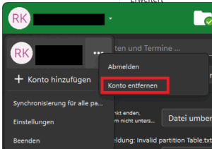 Screenshot Sciebo