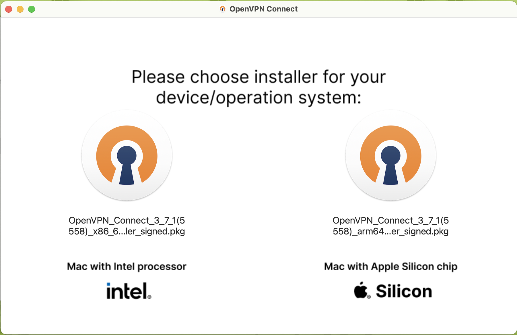 Screenshot OpenVPN Connect