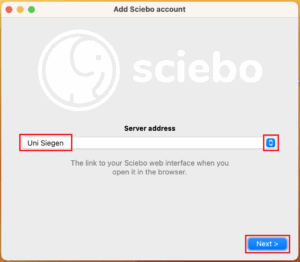 Screenshot Sciebo