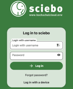 Screenshot Sciebo