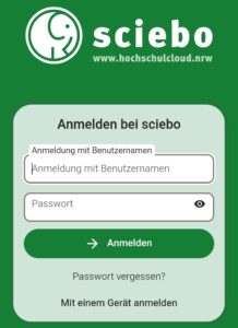 Screenshot Sciebo